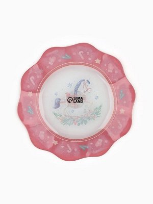 Тарелка плоская новогодняя «Игрушки», d=23 см, стекло