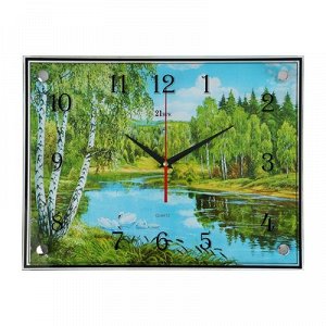 Часы настенные, серия: Природа, "Река", 30х40 см, микс