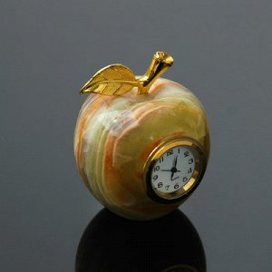Часы «Яблоко», D=5 см, оникс