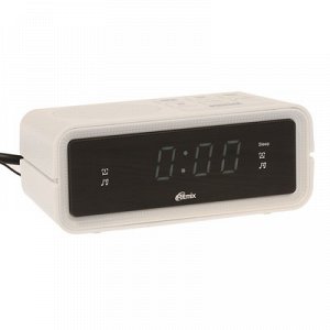 Часы радиобудильник Ritmix RRC-606, FM, два будильника, белые