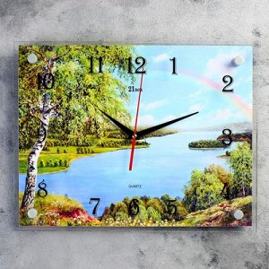 Часы настенные, серия: Природа, "Радуга", 30х40 см, микс