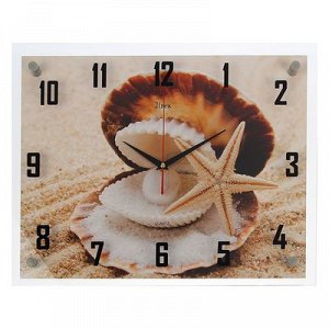 Часы настенные, серия: Море, "Ракушка" 35х45 см, микс