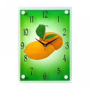 Часы настенные, серия: Кухня, "Лимоны", вертикальные, 25х35 см, микс