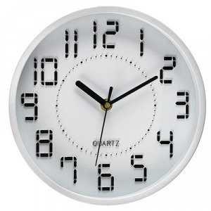 Часы настенные, серия: Классика, "Джойс", белые, d=22.5 см