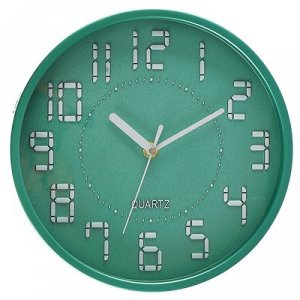 Часы настенные, серия: Классика, "Джойс", зелёные, d=22.5 см