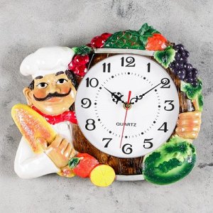 Часы настенные, серия: Кухня, "Гордон", d=20 см, ручная работа
