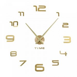 Часы-наклейка DIY Акстелл, золотые, 120 см
