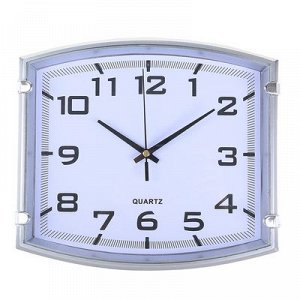 Часы настенные, серия: Классика, "Модерн", серебро, 25х22 см