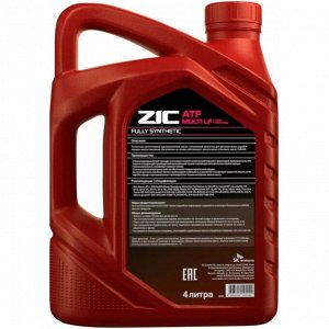 Масло трансмиссионное ZIC ATF Multi LF, синтетическое, универсальное, для АКПП, 4л, арт. 162665