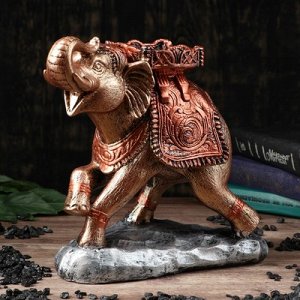 Статуэтка "Слон на камне", разноцветная, 26 см, микс