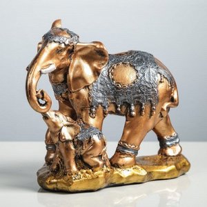 Сувенир "Семья слонов" 26 см, микс