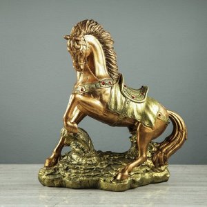 Сувенир &quot;Конь на дыбах&quot;, золотистый, 37 см