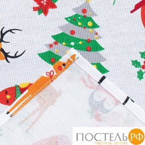Полотенце "Доляна" Рождественские Елочки 40 х 70 см, 100 % хлопок, 164 г/м2 (отгружается по 5 шт.)