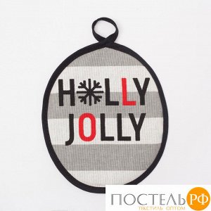 Прихватка "Holly Jolly" 17х17см,100% хл 160 г/м2, рогожка 4209456