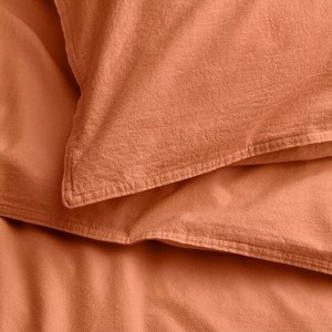 IKEA ÄNGSLILJA, Пододеяльник и наволочка, красно-коричневые, 150x200/50x80 см