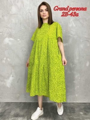 Женское платье. Ткань лен Размеры: 3XL(50-52-54),4XL(52-54-56),5XL(54-56-58),6XL(56-58-60)