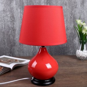 Настольная лампа "Селия" 1x40Вт E14 красный 20х20х33см