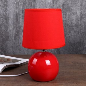 Настольная лампа "Элегант" 1x40Вт E14 красный 16х16х27 см