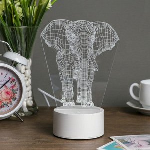 Светильник "Слон" LED белый от сети 10х13,3х20,8см
