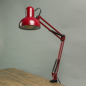 Лампа настольная на шарнире 800 "Крус, бордовая" E27 40W
