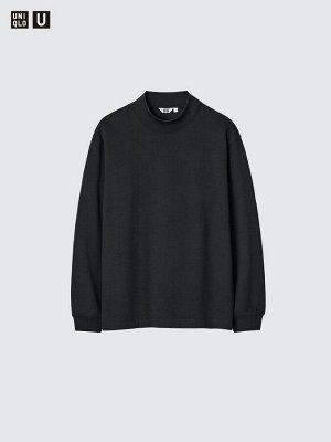 UNIQLO - теплый лонгслив с мягким ворсом и невысоким воротником