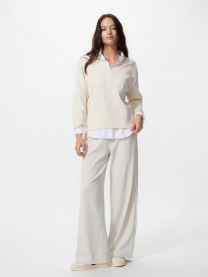 UNIQLO – утеплённые флисовые брюки прямого кроя, увеличенная длина - 30 NATURAL