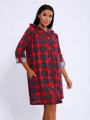 Мод.533 Халат (Красный/зеленый/клетка)