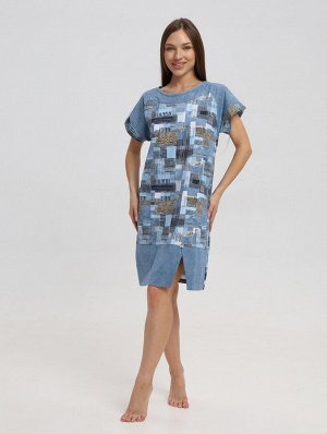 Мод.526 Туника (Серый/горчичный/кубик)