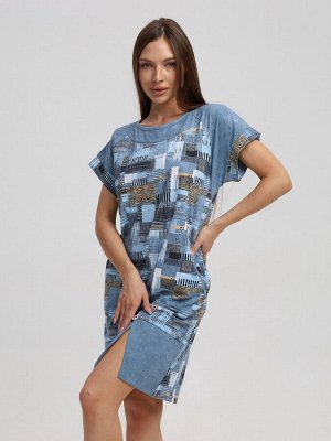Мод.526 Туника (Серый/горчичный/кубик)