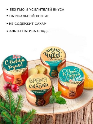 Крем-мёд «Зима-время чудес», набор 4 шт x 30 г