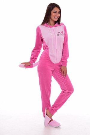 Пижама женская Кигуруми Енот 1-155а (розовый)