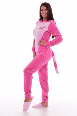 Пижама женская Кигуруми Енот 1-155а (розовый)