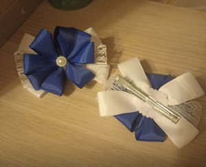Бантики ручной работы на зажиме
