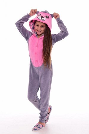 Пижама детская Кигуруми Мишка 7-241а (розовый),