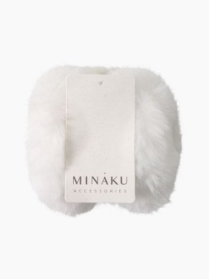 Меховые наушники MINAKU складные, цв.белый р-р 54-58