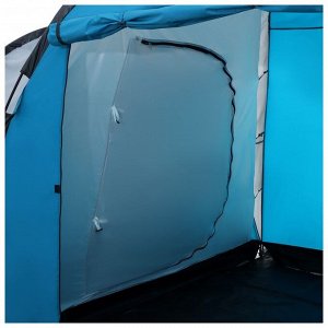 Палатка туристическая 6-местная maclay LIRAGE 6, 570x210x240 см, кемпинговая, двухслойная, с тамбуром, голубая