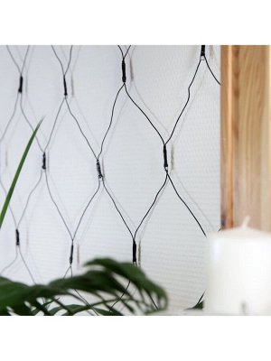 Гирлянда «Сеть» 2x2 м, IP20, тёмная нить, 224 LED, 8 режимов, 220 В, свечение мульти