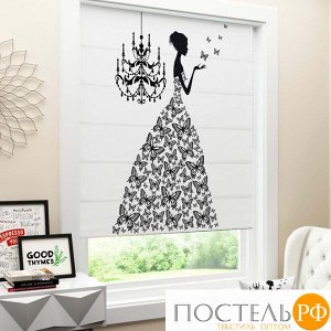 Римские ФОТОшторы блэкаут 60x170 Женщина из бабочек