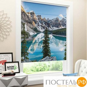 Римские ФОТОшторы блэкаут 80x170 Горное озеро