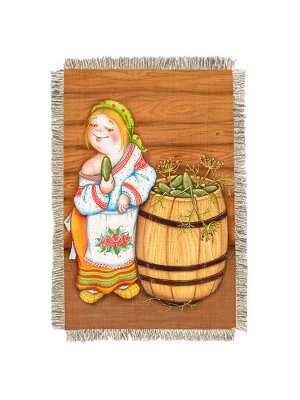 Огурчики -  сувенир свиток-магнит