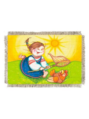 Машка и курочка -  сувенир свиток-магнит