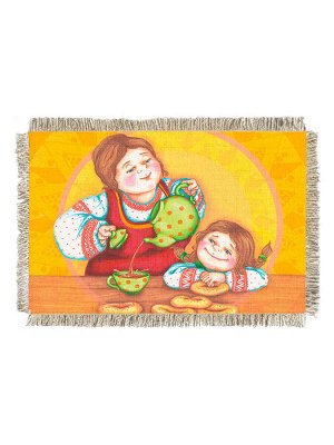 Чай с баранками -  сувенир свиток-магнит