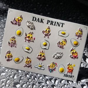 Dak Print - 3D Слайдер-дизайн для ногтей