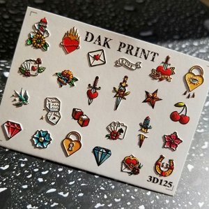 Dak Print - 3D Слайдер-дизайн для ногтей