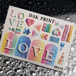 Dak Print - 3D Слайдер-дизайн для ногтей