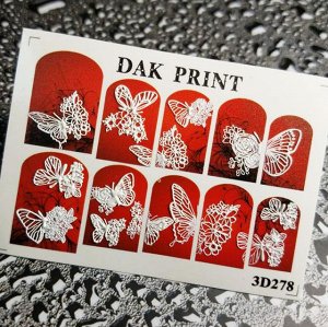 Dak Print - 3D Слайдер-дизайн для ногтей