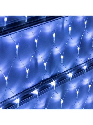 Гирлянда «Сеть-ёлка» 2x2 м, IP20, тёмная нить, 152 LED, свечение белое, 8 режимов, 220 В