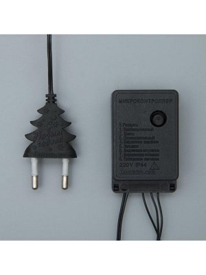 Гирлянда «Сеть» 1.6x1.6 м, IP20, тёмная нить, 144 LED, свечение тёплое белое, 8 режимов, 220 В