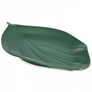 Фарфоровое блюдо-лист LEFARD Grassland 36,5×21×3 см – для закусок, салатов и десертов
