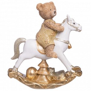 Статуэтка «Мишка на коне-качалке» 13×6×15 см, полистоун
